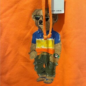 Polo by Ralph Lauren Orange Hoodie with Bear Graphic